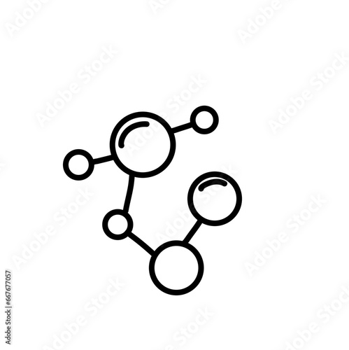 modern molecule outline icons