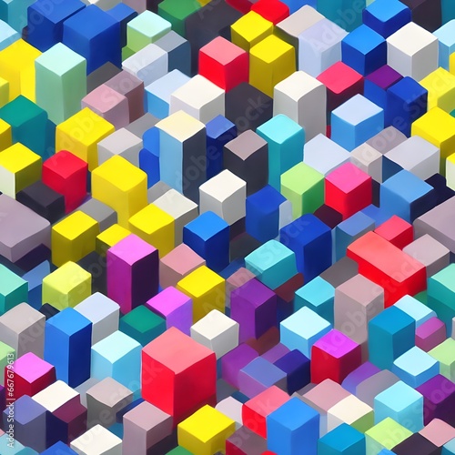 abstract colourful background with cubes