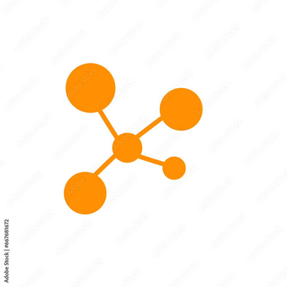 Molecule logo template vector