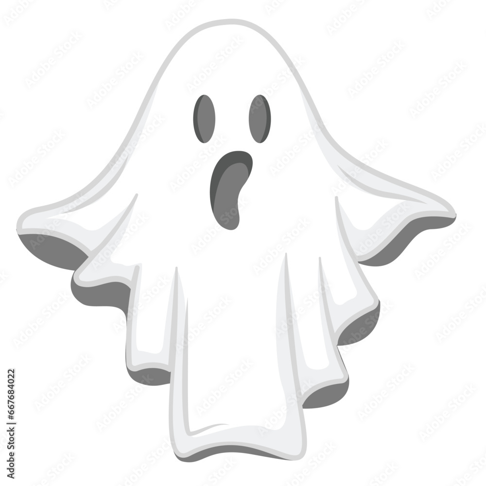 Ghost Spooky Face Illustration, Ghost Halloween Costume Ghost Spooky Face Illustration, Ghost Halloween Costume