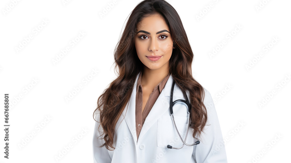 Portrait of a young Mexican female doctor