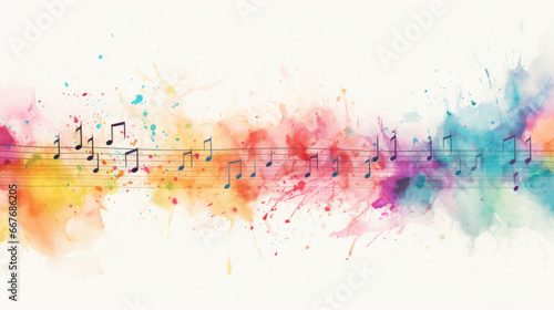 Abstract musical long narrow background