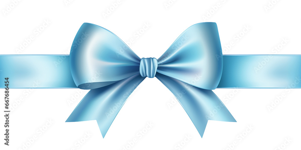 Shiny blue satin ribbon, isolated on transparent background Shiny blue satin ribbon, isolated on transparent background