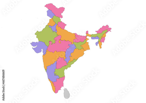 India map ( state and union territory )