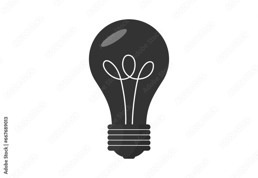 Idea icon with light bulb. Vector illustration Idea icon with light bulb. Vector illustration