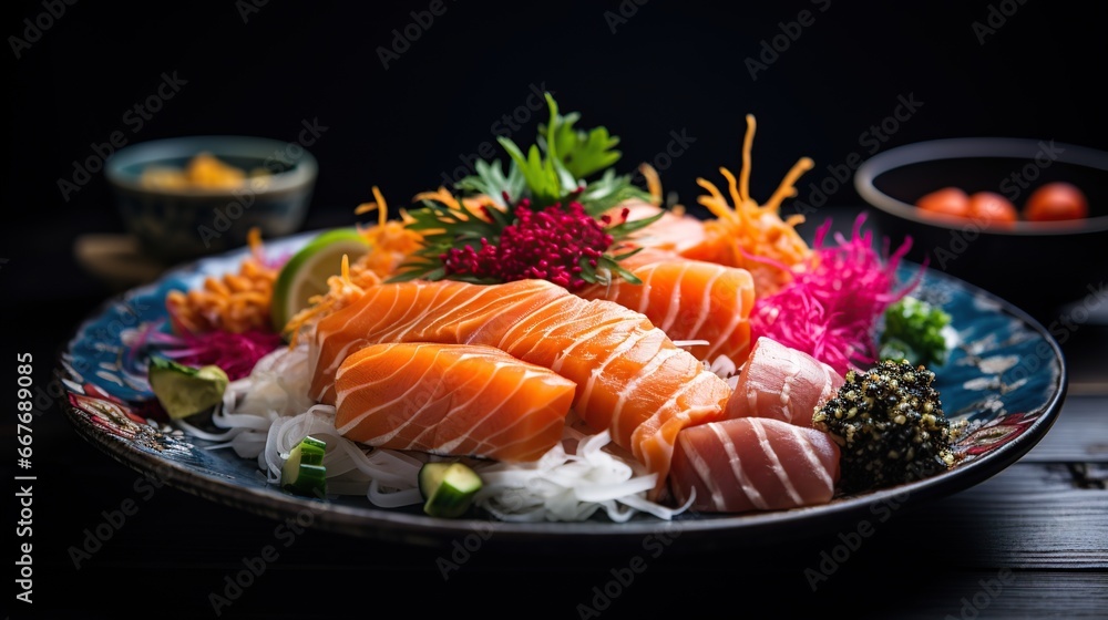 delicious Fresh cold sashimi japanese food delicious Fresh cold sashimi japanese food