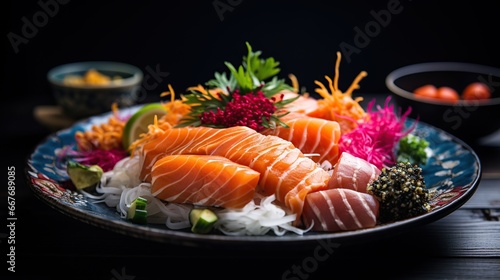 delicious Fresh cold sashimi japanese food