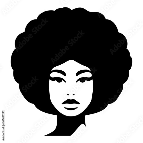 Afro Woman Face