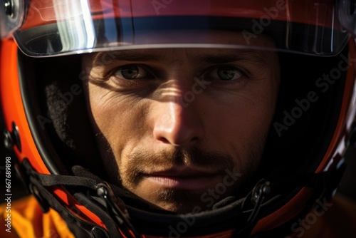 Formula 1 Pilot Portrait in the Cockpit. Sports Car Driver portrait. © Noize