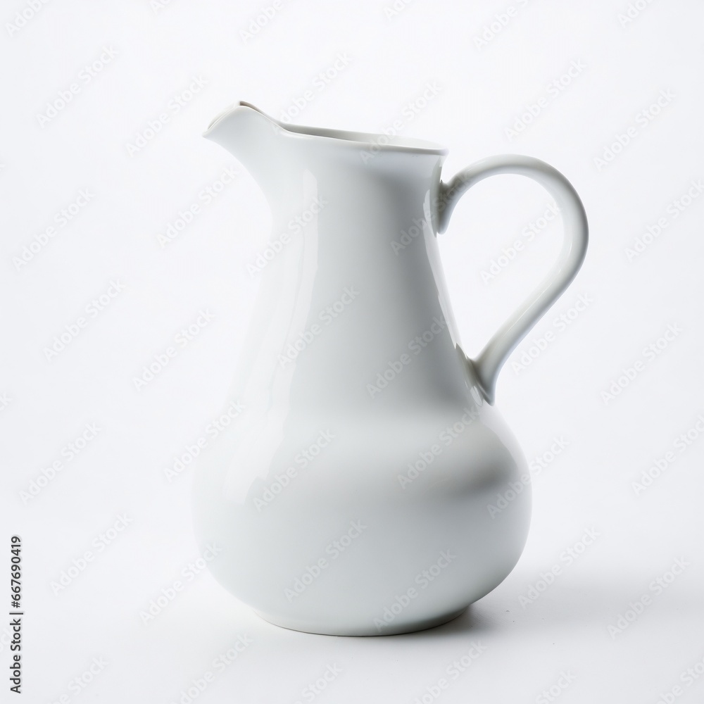 Ceramic Milk Jug Isolated on white