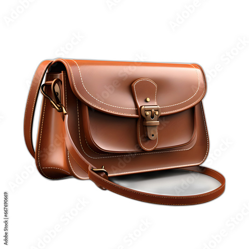 purse isolated on transparent or white background, png photo