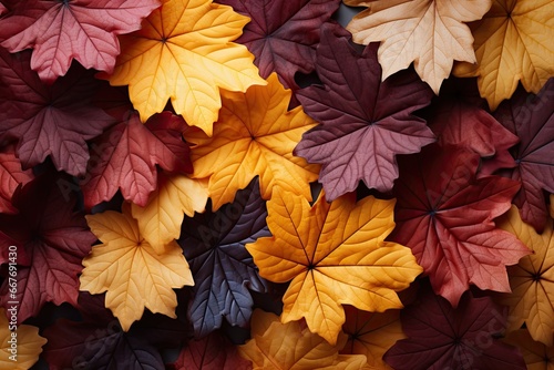 Backgrounds of fallen leaves on the floor of a forest in autumn