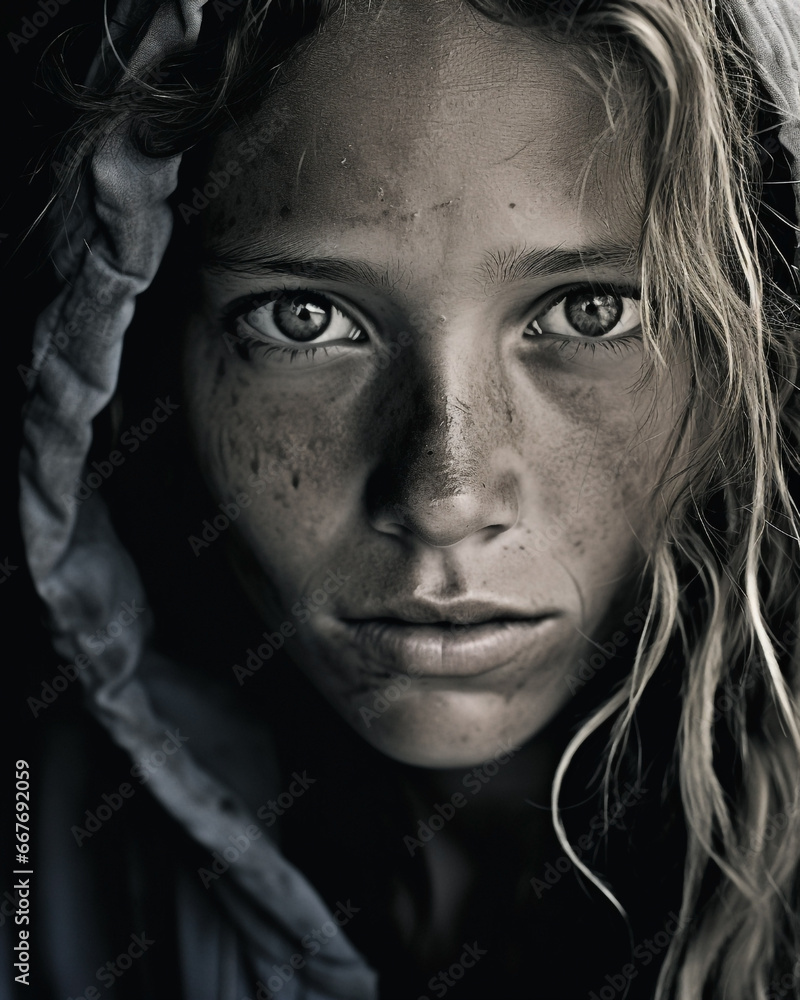 Young Woman's Captivating Headshot - The Essence of Modern Style, Grace & Confidence Reflected in Her Gaze. Young Woman's Captivating Headshot - The Essence of Modern Style, Grace & Confidence Reflected in Her Gaze.