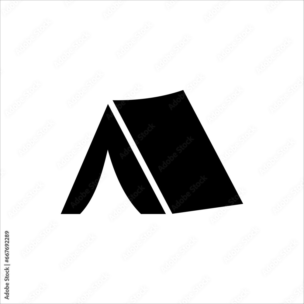 Camping tent icon. Tourist tent. isolated on white background Camping tent icon. Tourist tent. isolated on white background