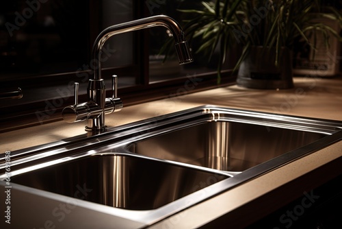 Stainless steel sink, modern style