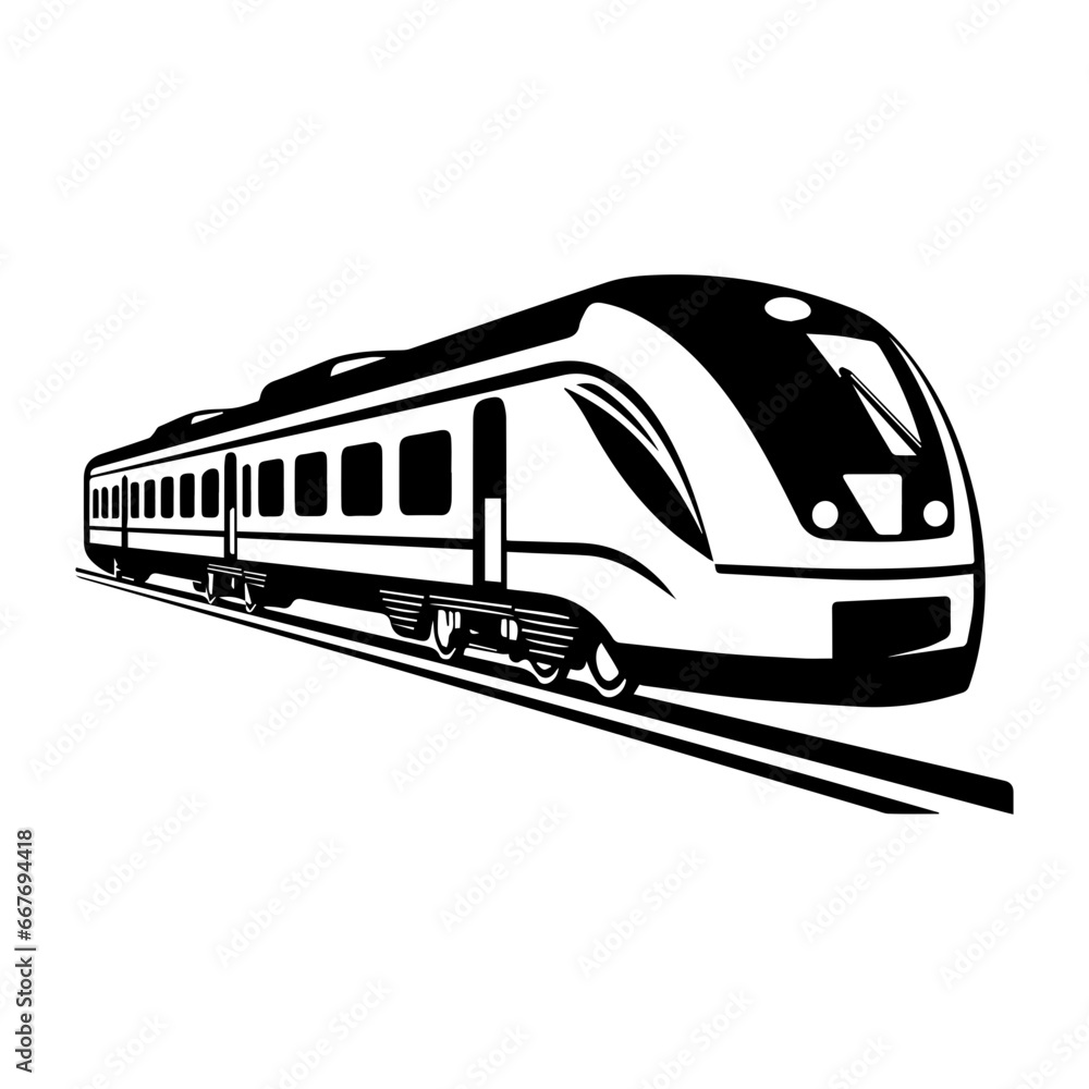 modern high speed train emblem. Super streamlined high-speed train on white background, vector illustrator. modern high speed train emblem. Super streamlined high-speed train on white background, vector illustrator.