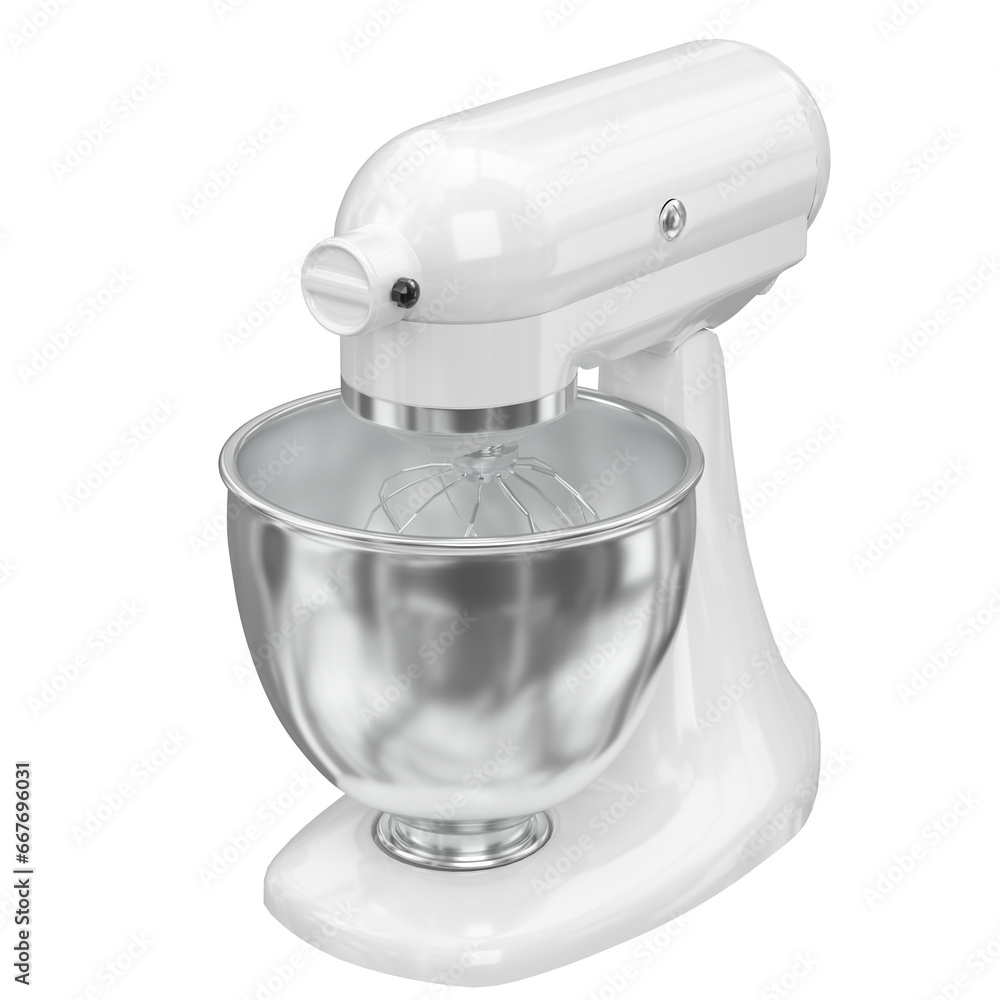3D rendering illustration of a stand mixer 3D rendering illustration of a stand mixer