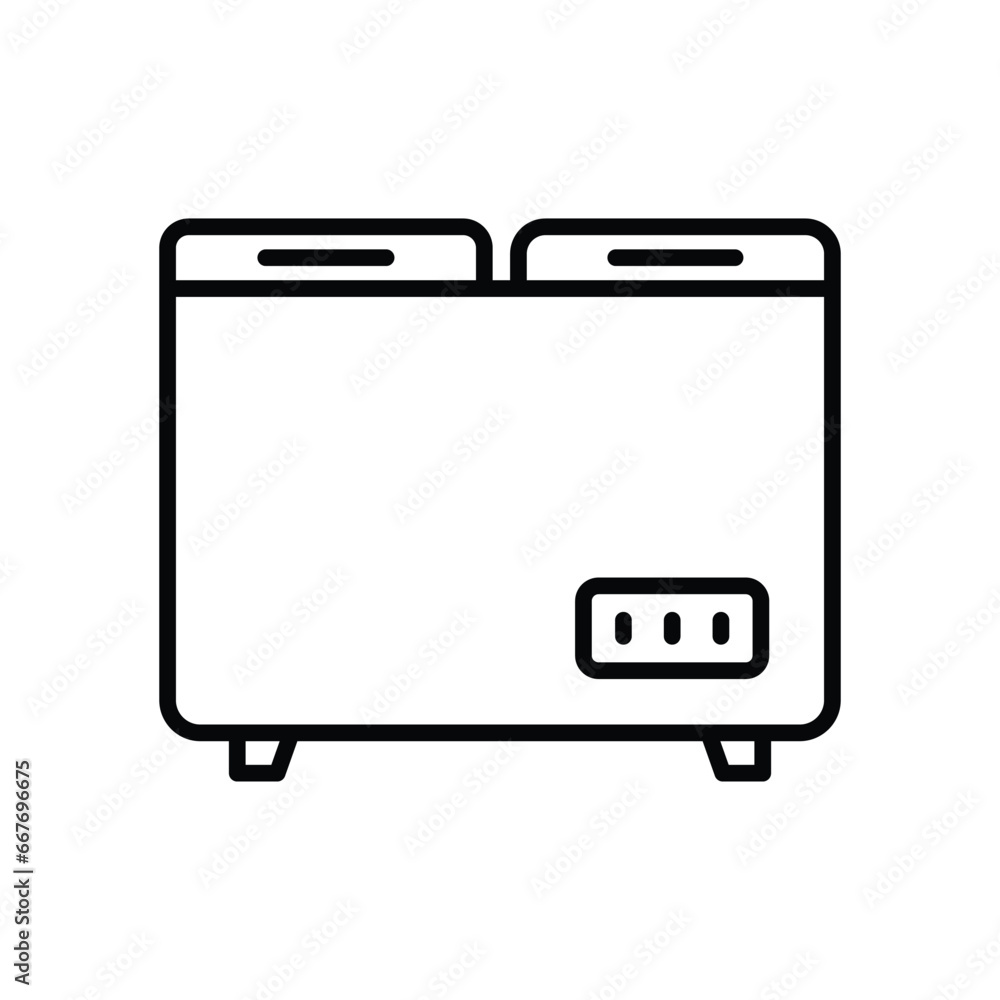 Fridge icon isolate white background vector stock illustration Fridge icon isolate white background vector stock illustration