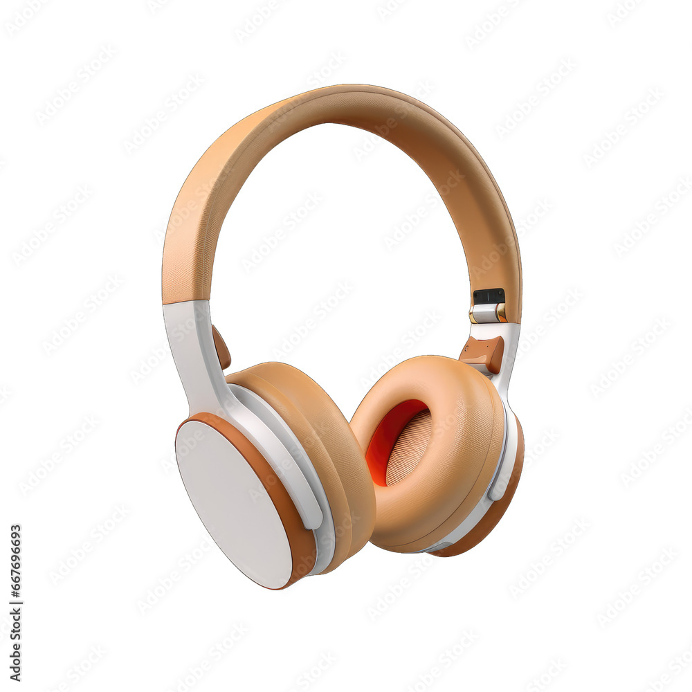 3D model headphones isolated on transparent and white background. Png transparent 3D model headphones isolated on transparent and white background. Png transparent