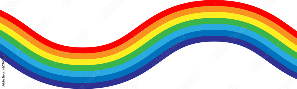 Fototapeta premium Rainbow vector illustration. Colorful abstract design. Color graphic symbol rain bow.