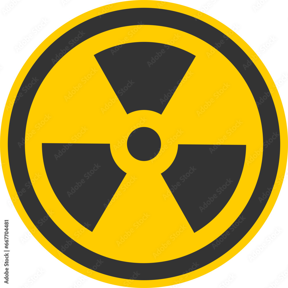 Radiation icon vector. Warning radioactive sign danger symbol. Radiation icon vector. Warning radioactive sign danger symbol.