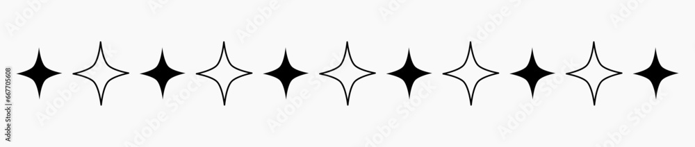 Stars pattern border divider. Night sky stars. Stars pattern border divider. Night sky stars.