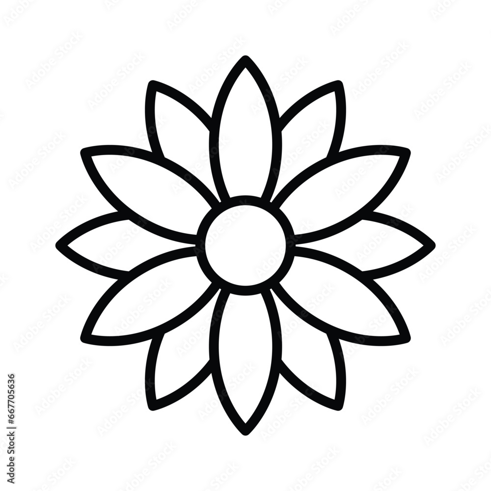 Flower icon design, illustration design Flower icon design, illustration design