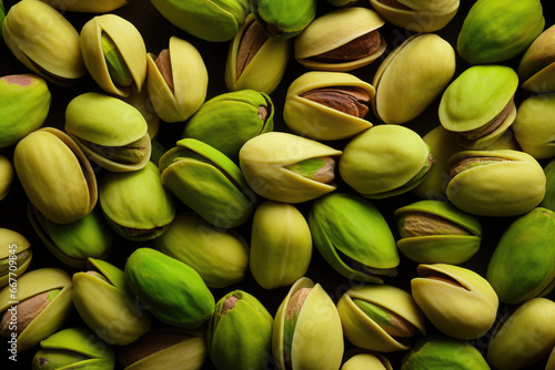 Ripe delicious pistachios background