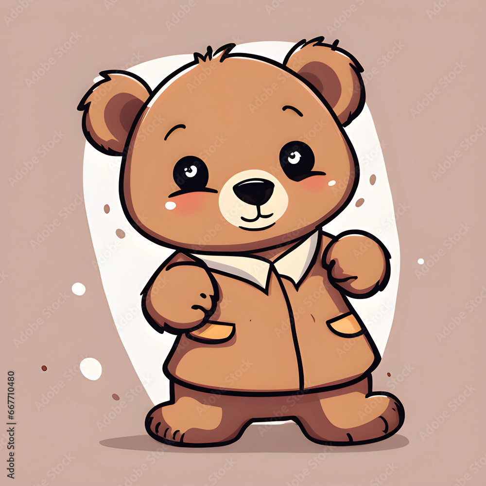 Obraz premium a cute baby bear, Generative AI