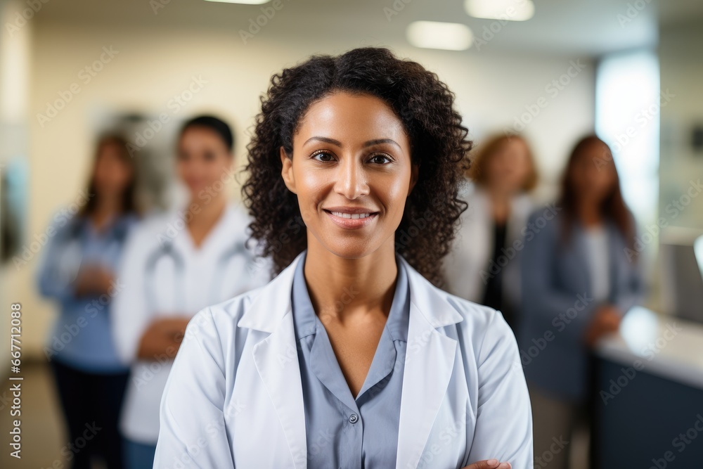 Scientist Leading a Team in a Laboratory Scientist Leading a Team in a Laboratory