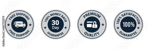 Money back guarantee, Free Shipping Trust Badges ,Trust Badges, Premium Quality logo