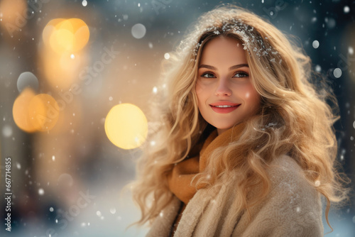 Icy Splendor with a Joyful Blonde
