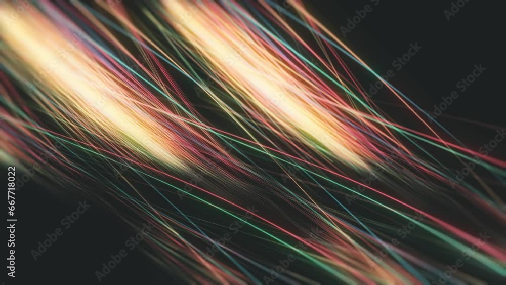 String Motion Particles Slow Mo Light Strings Particles Background/ 4k animation of an abstract ...