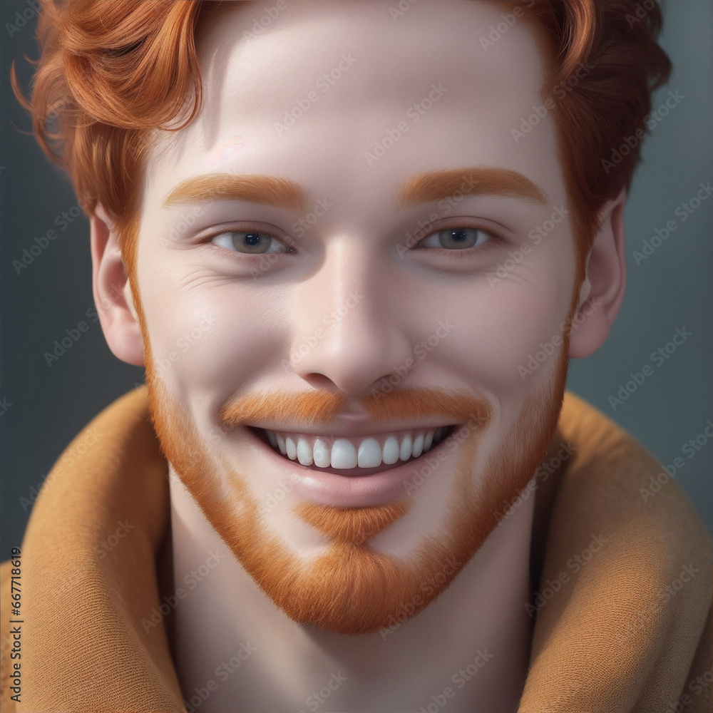 A close-up portrait of the carefree and joyful smile of a man. Perfect for portrait, happiness, and lifestyle concepts. A close-up portrait of the carefree and joyful smile of a man. Perfect for portrait, happiness, and lifestyle concepts.