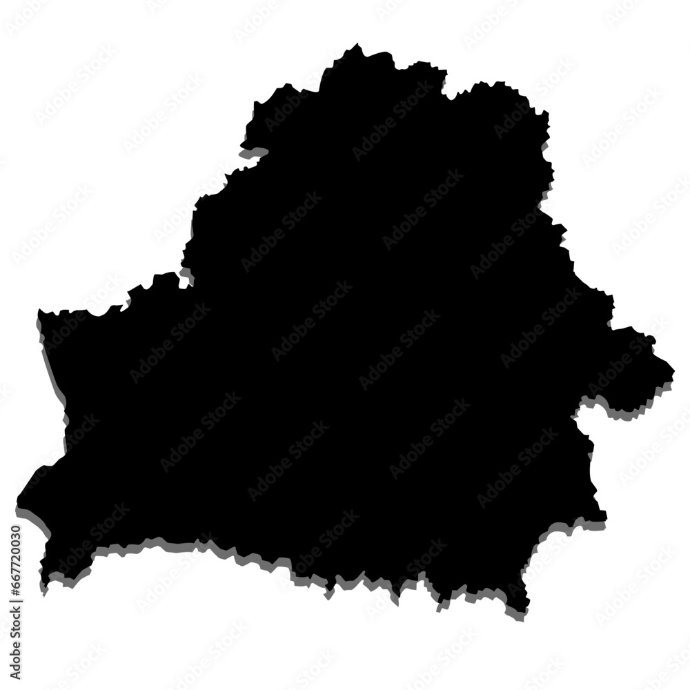 Belarus map silhouette Belarus map silhouette