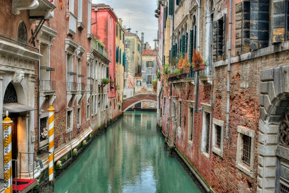 Venice, Italy Canal Hotel Intrance