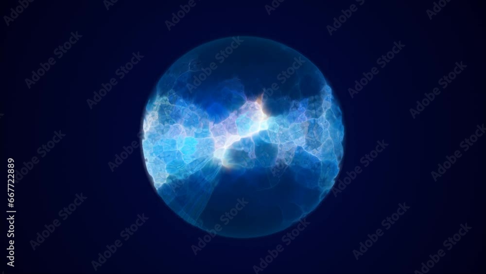 Energy abstract blue sphere of glowing liquid plasma, electric magic round energy ball background Energy abstract blue sphere of glowing liquid plasma, electric magic round energy ball background