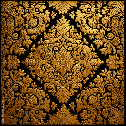 Gold background thai pattern 
