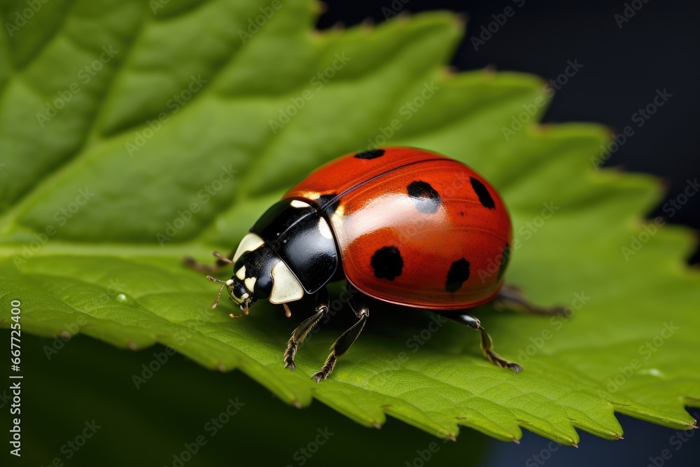 Macro photo of Ladybug in the green grass. Macro bugs and insects Macro photo of Ladybug in the green grass. Macro bugs and insects
