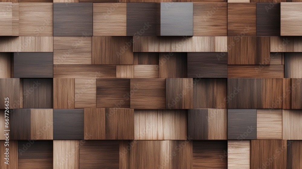 Wood seamless wall geometry decoration background Wood seamless wall geometry decoration background