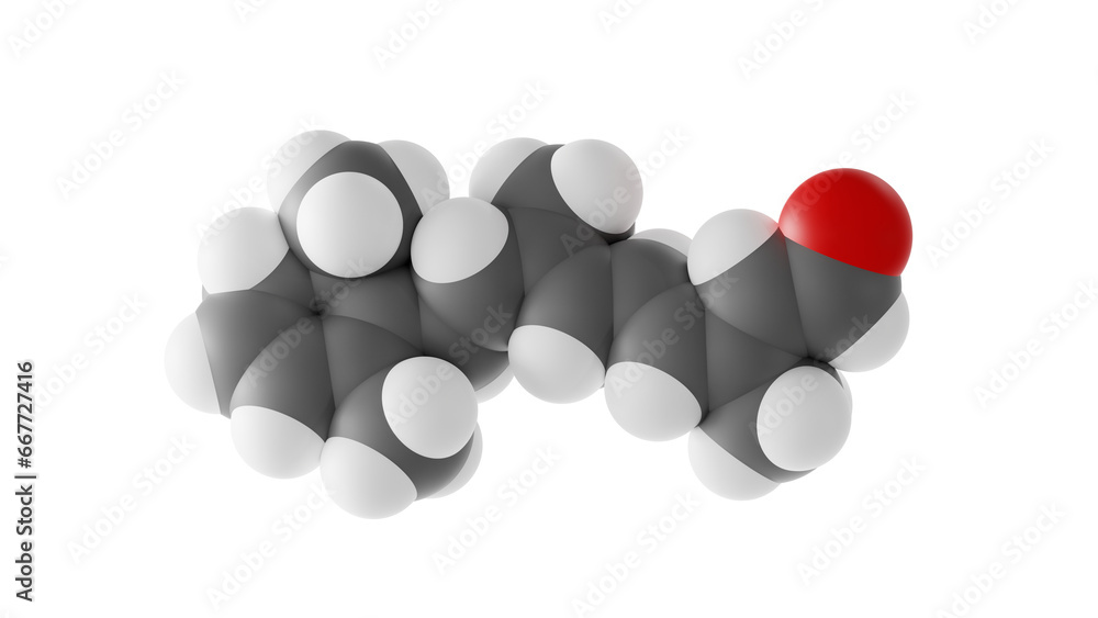 dehydroretinal molecule, vitamin a2, molecular structure, isolated 3d ...