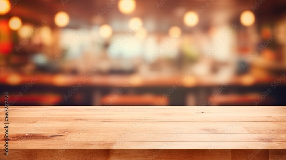 Rustic Restaurant Table in Beautiful Wooden Setting with Blurred Background Rustic Restaurant Table in Beautiful Wooden Setting with Blurred Background