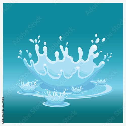 Water Arch Isolated Illustration. vector