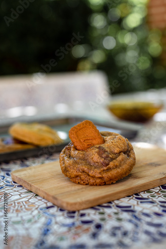 aesthetic traditional american cookie with different flavours with background carefully placed for picture