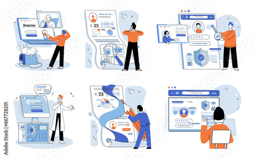 Personal profile. Vector illustration. Personal profiles provide digital representation individuals professional identity The internet has transformed way personal profiles are viewed and shared