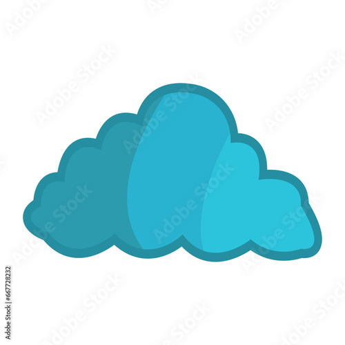 blue cloud vector cartoon 3d rendering