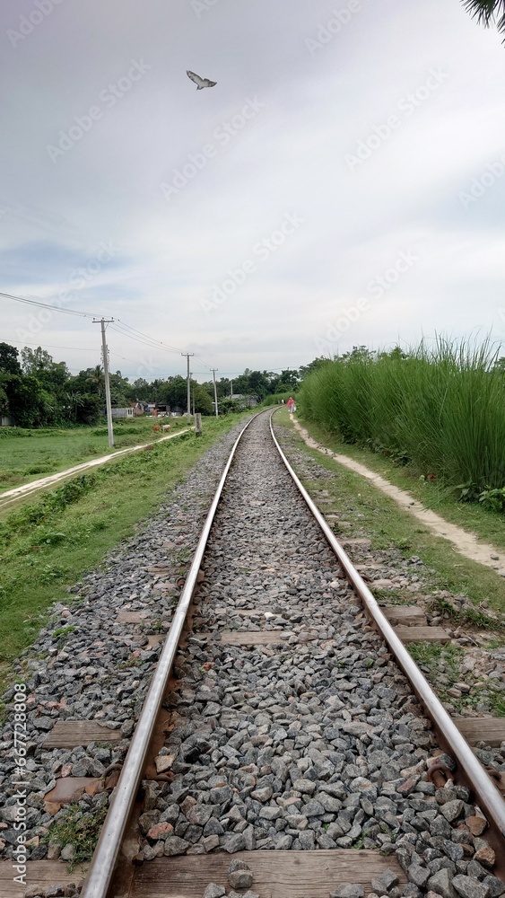 Obraz premium railway in the countryside