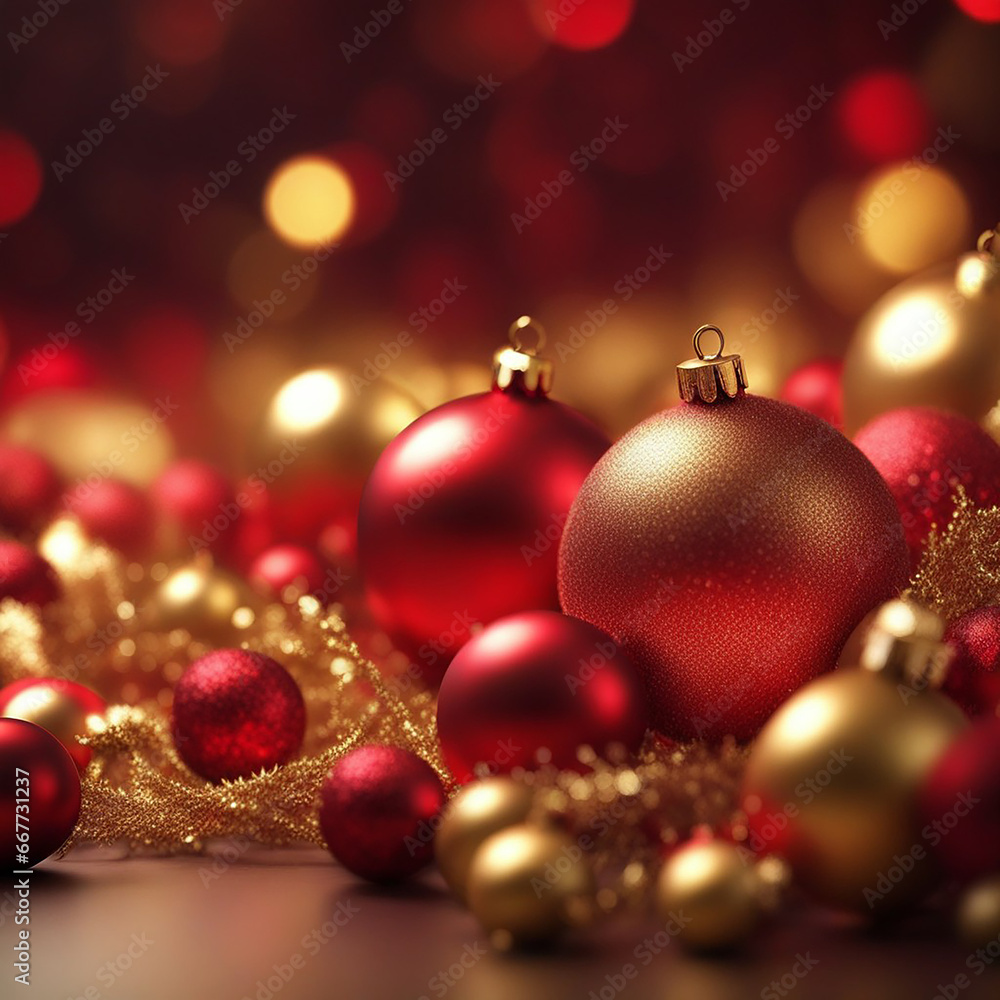 Colorful abstract background with christmas lights and white frame. Christmas background with Ribbon boll and ornaments Colorful abstract background with christmas lights and white frame. Christmas background with Ribbon boll and ornaments