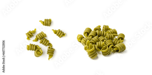 Raw Trottole Pasta, Dry Vesuvio Macaroni, Italian funghetto, Raw Noodle photo