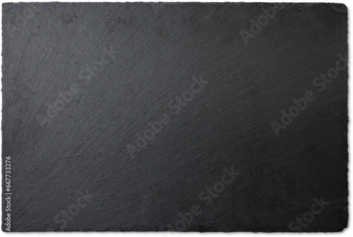 Blank black slate plate for decoration concept.